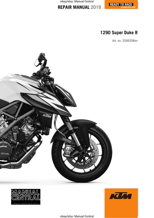KTM MOTORCYCLE 2019 - 1290 SUPER DUKE R - WORKSHOP SERVICE