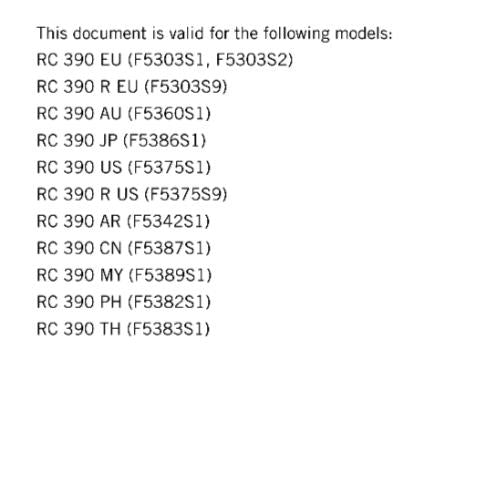 KTM MOTORCYCLE 2019 - RC 390 - WORKSHOP SERVICE