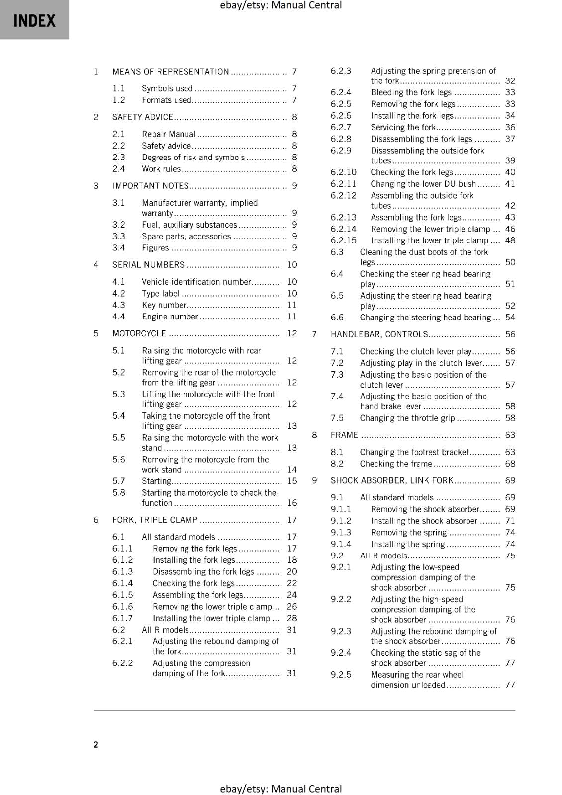 KTM MOTORCYCLE 2019 - RC 390 - WORKSHOP SERVICE