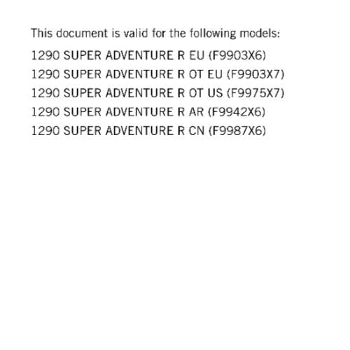 KTM 2024 - 1290 SUPER ADVENTURE R - WORKSHOP SERVICE REPAIR MANUAL