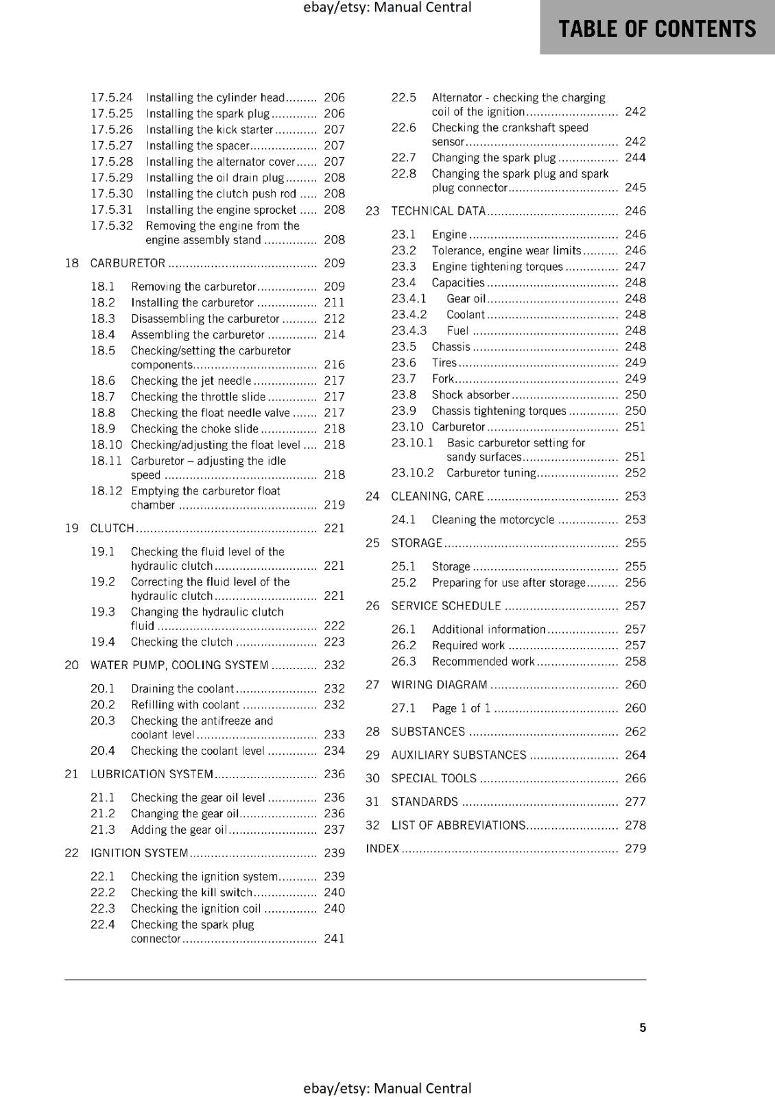 KTM MOTORCYCLE 2018 -  85 SX - WORKSHOP SERVICE MANUAL - REPRINT