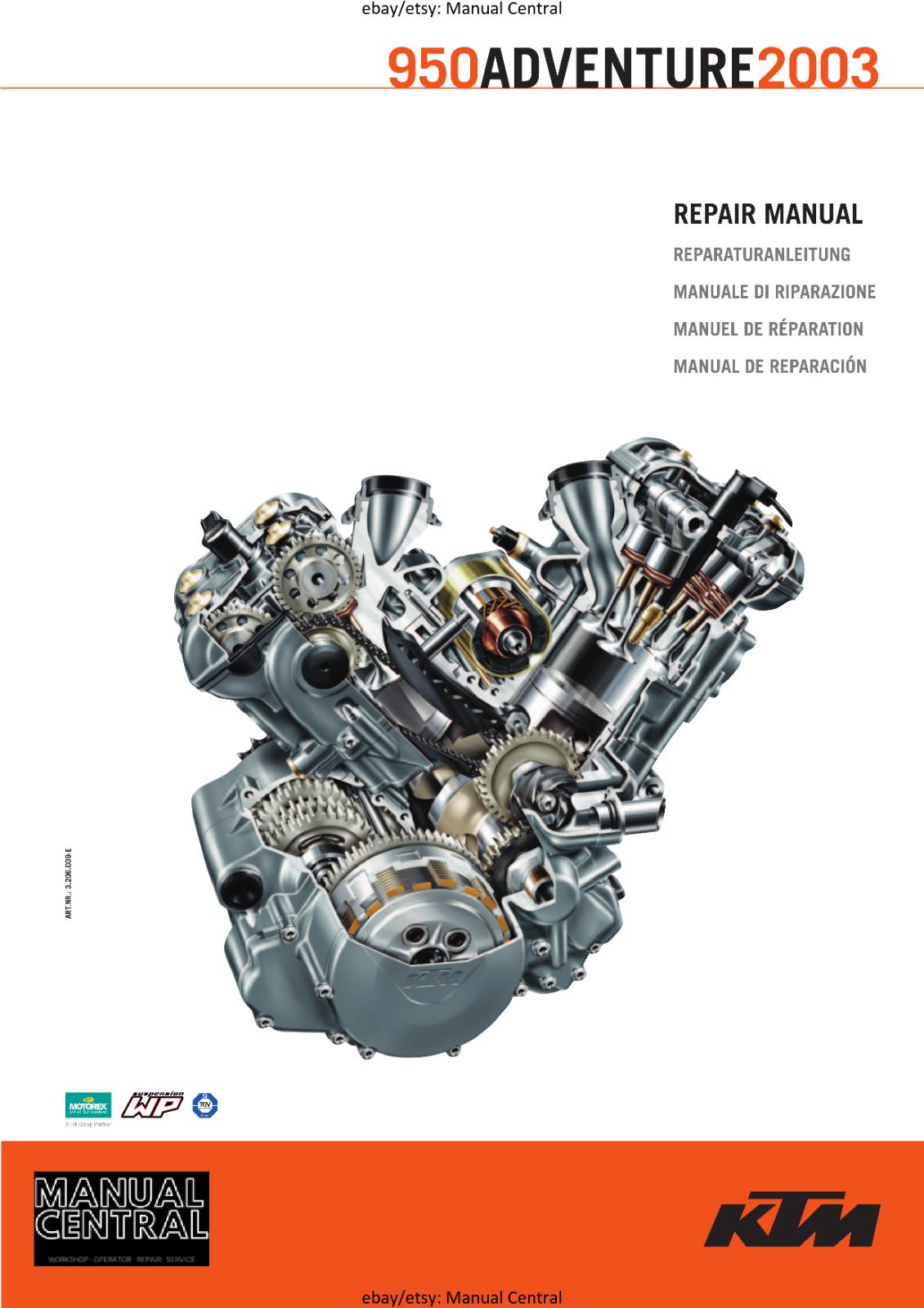 KTM 2003 - 950 ADVENTURE ENGINE - WORKSHOP SERVICE REPAIR MANUAL
