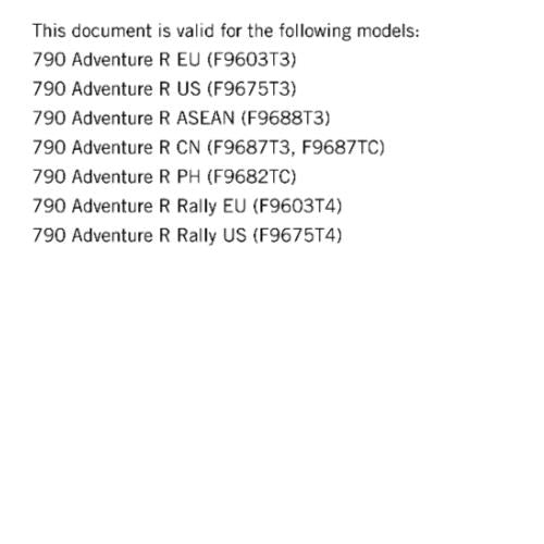 KTM 2020 - 790 ADVENTURE R RALLY - WORKSHOP SERVICE REPAIR MANUAL