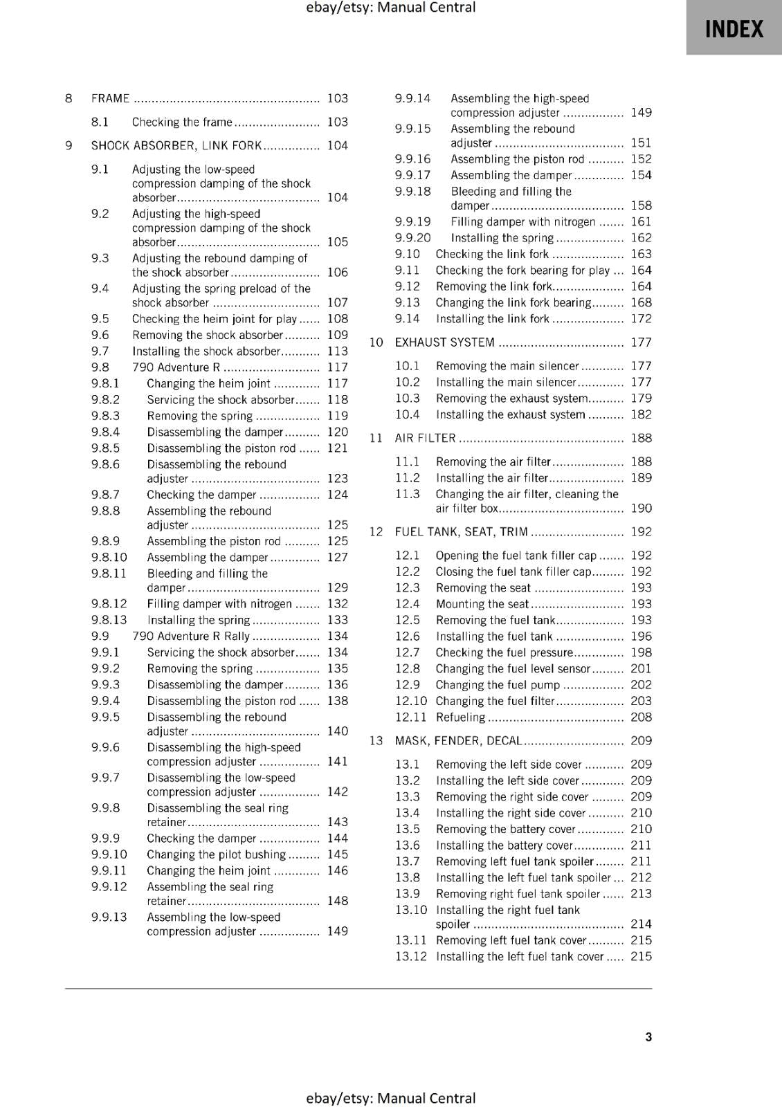KTM 2020 - 790 ADVENTURE R RALLY - WORKSHOP SERVICE REPAIR MANUAL