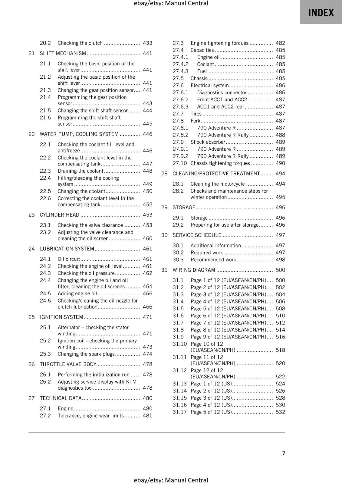 KTM 2020 - 790 ADVENTURE R RALLY - WORKSHOP SERVICE REPAIR MANUAL