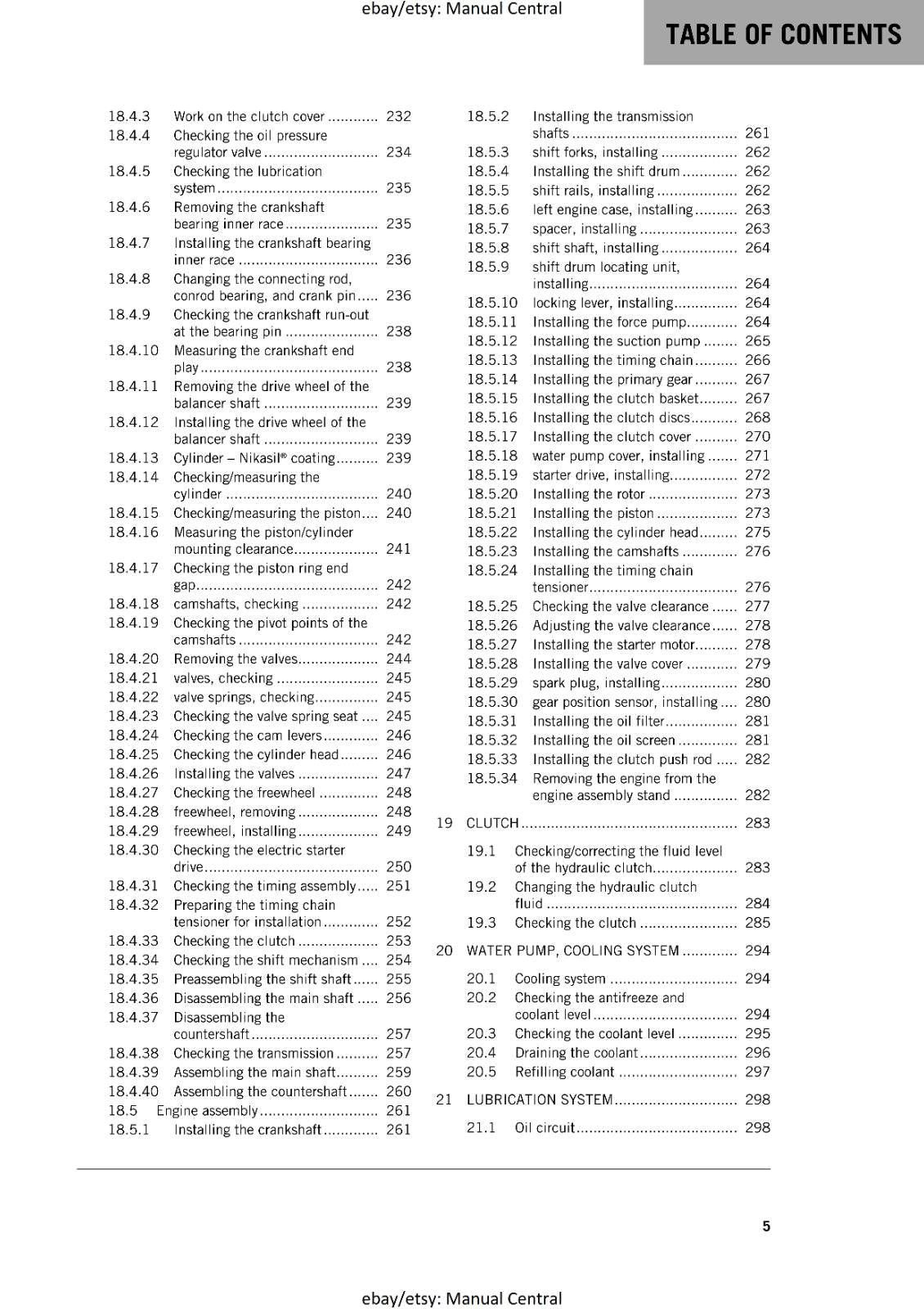 KTM MOTORCYCLE 2017 -  250 EXC-F SIX DAYS - WORKSHOP  REPAIR MANUAL - REPRINT