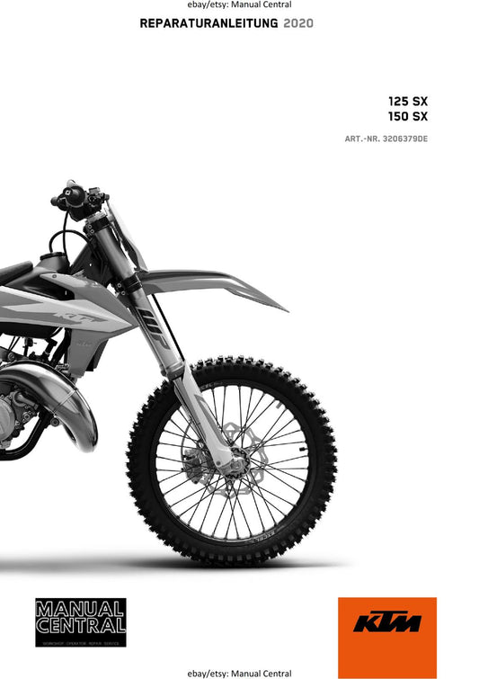 GERMAN LANGUAGE - KTM 2020- 125 150 SX - REPARATURANLEITUNG