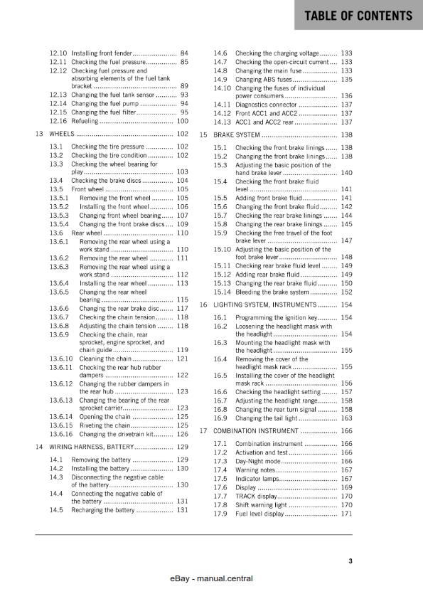 KTM MOTORCYCLE 2018 -  790 DUKE L - WORKSHOP SERVICE MANUAL