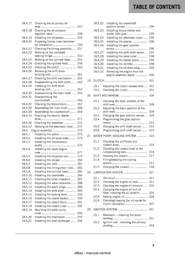 KTM MOTORCYCLE 2018 -  790 DUKE L - WORKSHOP SERVICE MANUAL