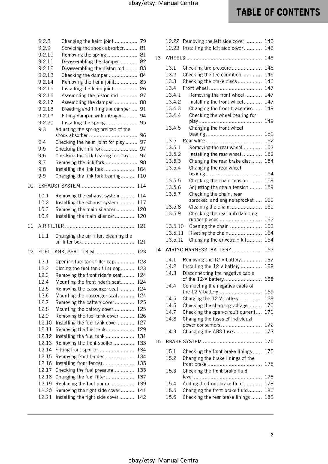KTM MOTORCYCLE 2018 -  RC 390 - WORKSHOP SERVICE MANUAL