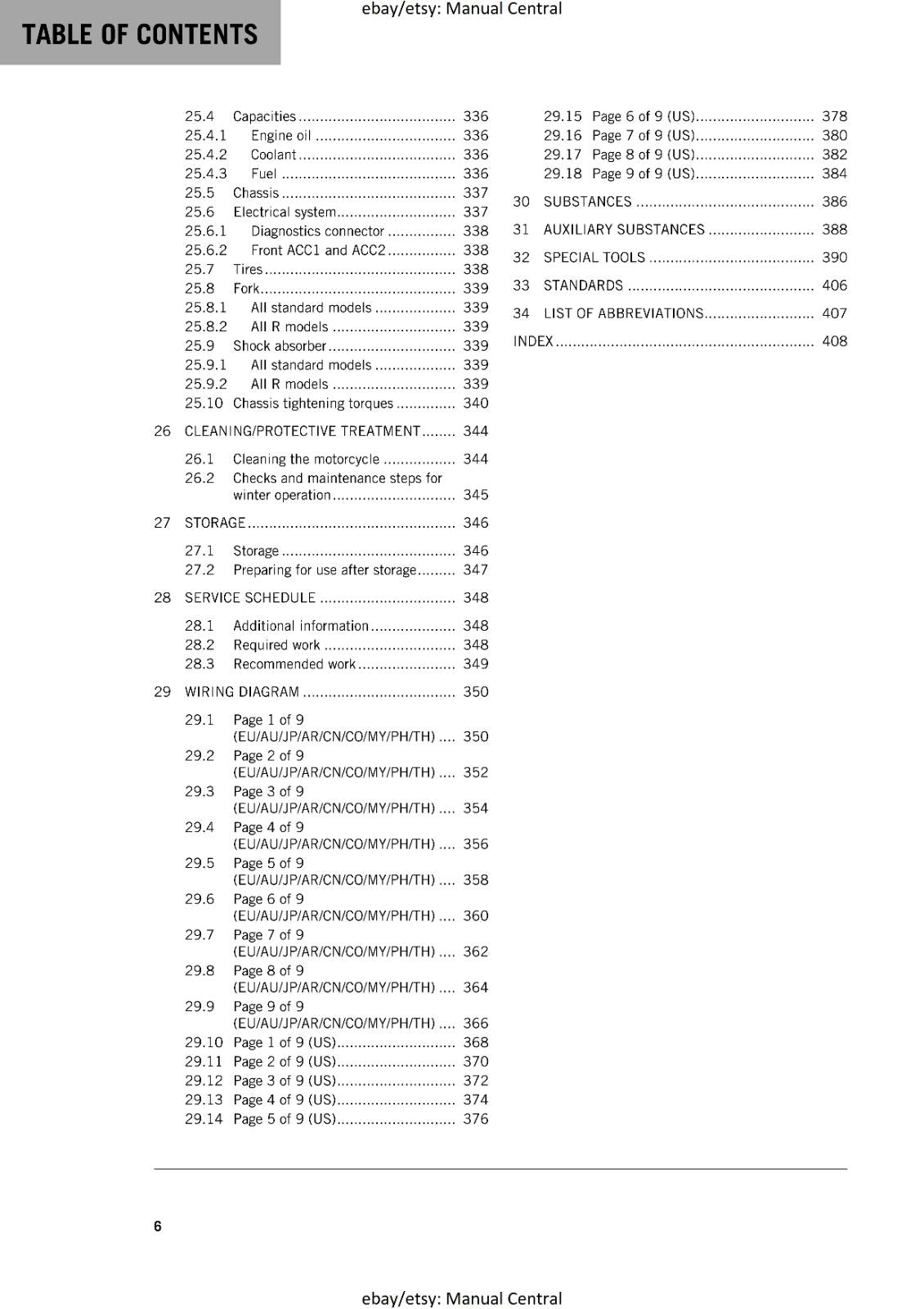 KTM MOTORCYCLE 2018 -  RC 390 - WORKSHOP SERVICE MANUAL