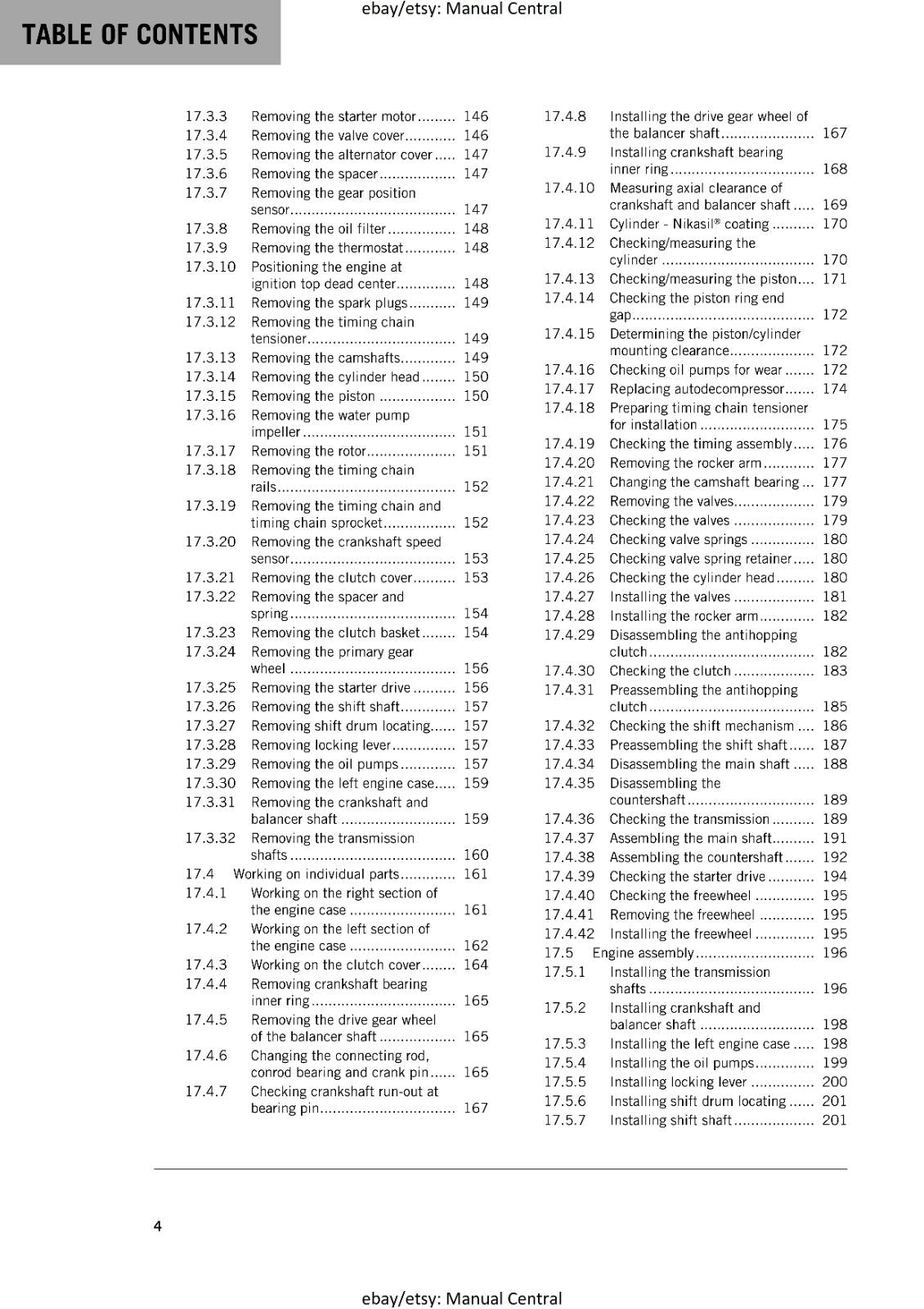 KTM MOTORCYCLE 2018 -  690 ENDURO R - WORKSHOP SERVICE MANUAL