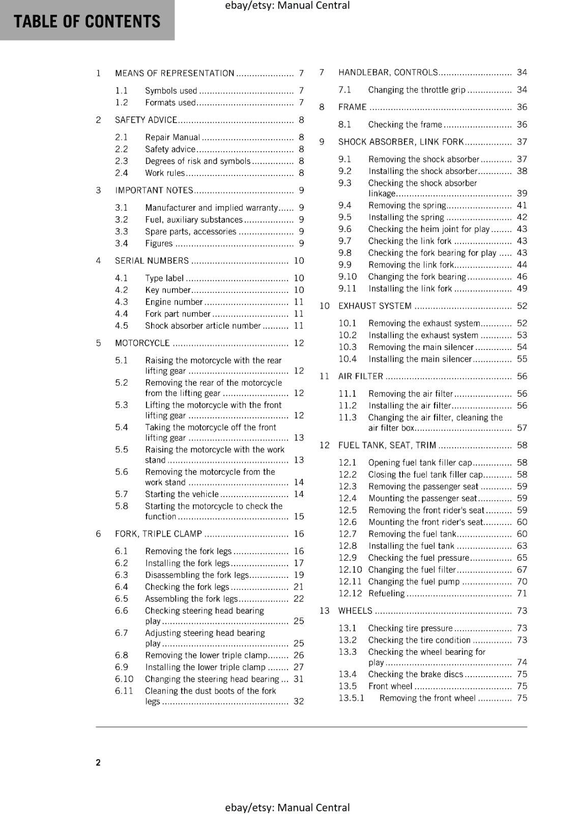 KTM MOTORCYCLE 2018 -  690 DUKE - WORKSHOP SERVICE MANUAL