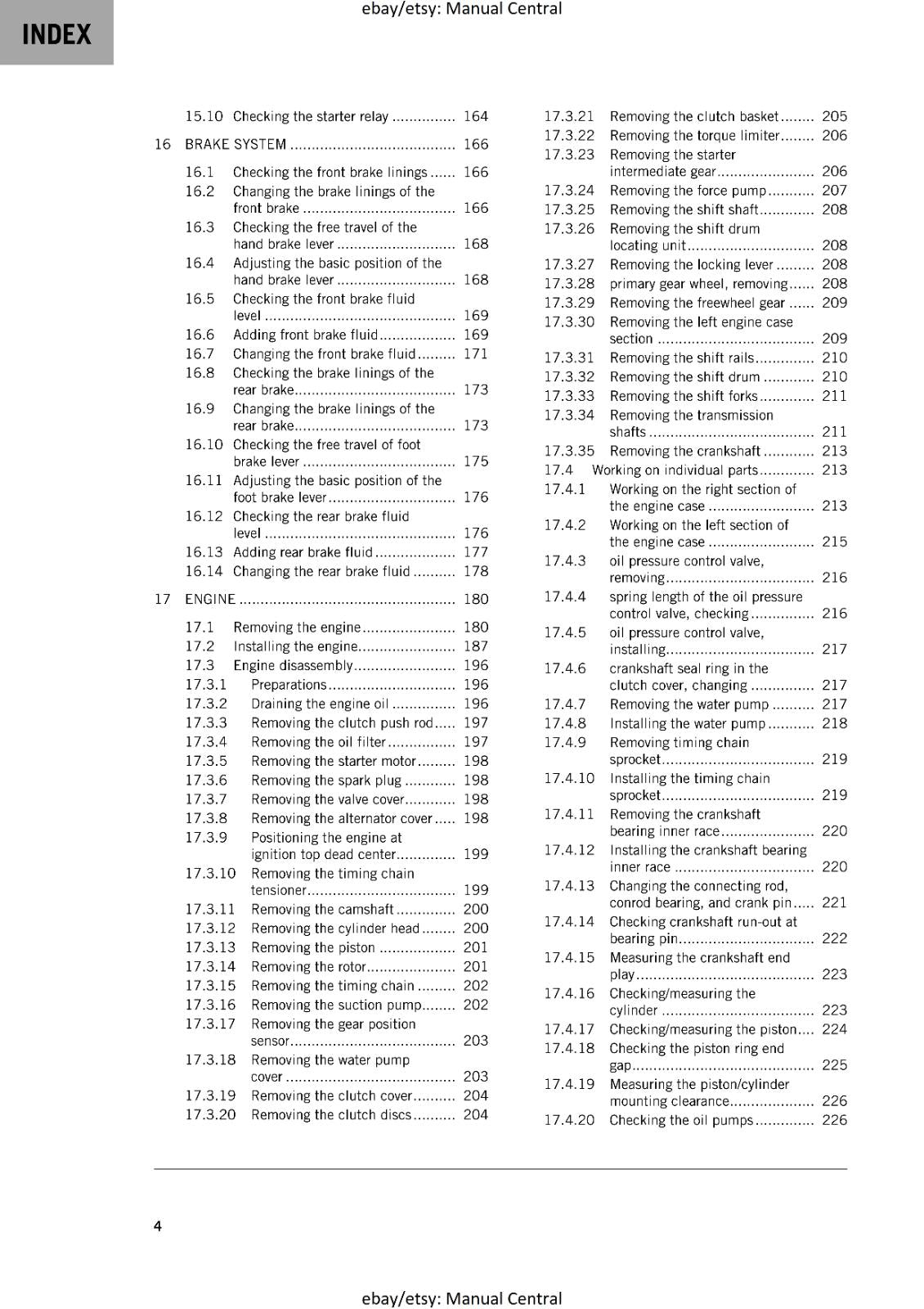 KTM MOTORCYCLE 2018 -  450 SX-F XC-F - WORKSHOP SERVICE MANUAL
