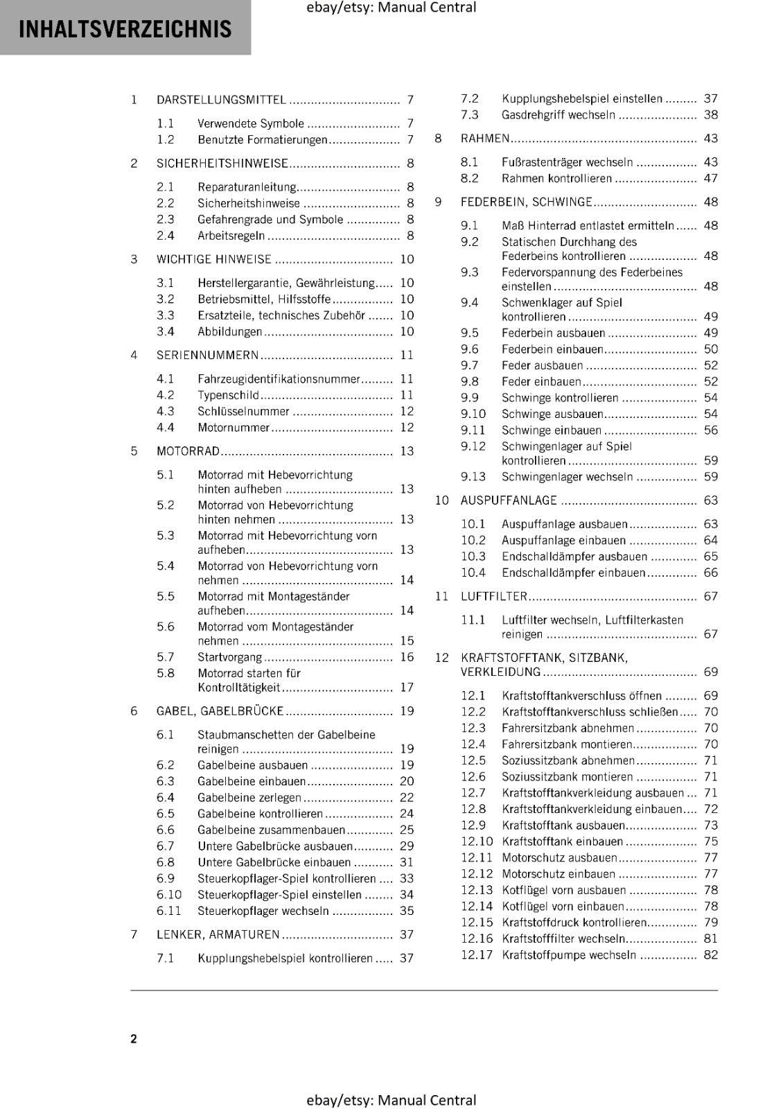 GERMAN LANGUAGE - KTM 2020 - 390 ADVENTURE - REPARATURANLEITUNG - REPAIR MANUAL