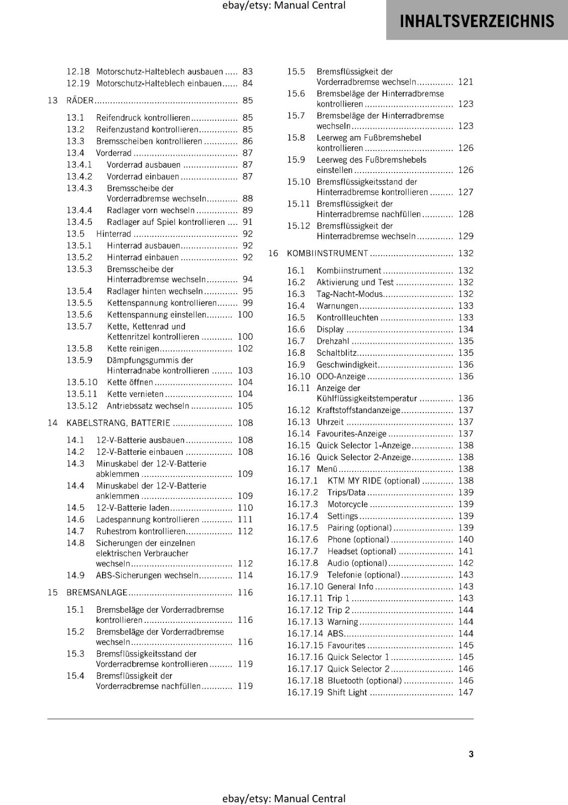 GERMAN LANGUAGE - KTM 2020 - 390 ADVENTURE - REPARATURANLEITUNG - REPAIR MANUAL