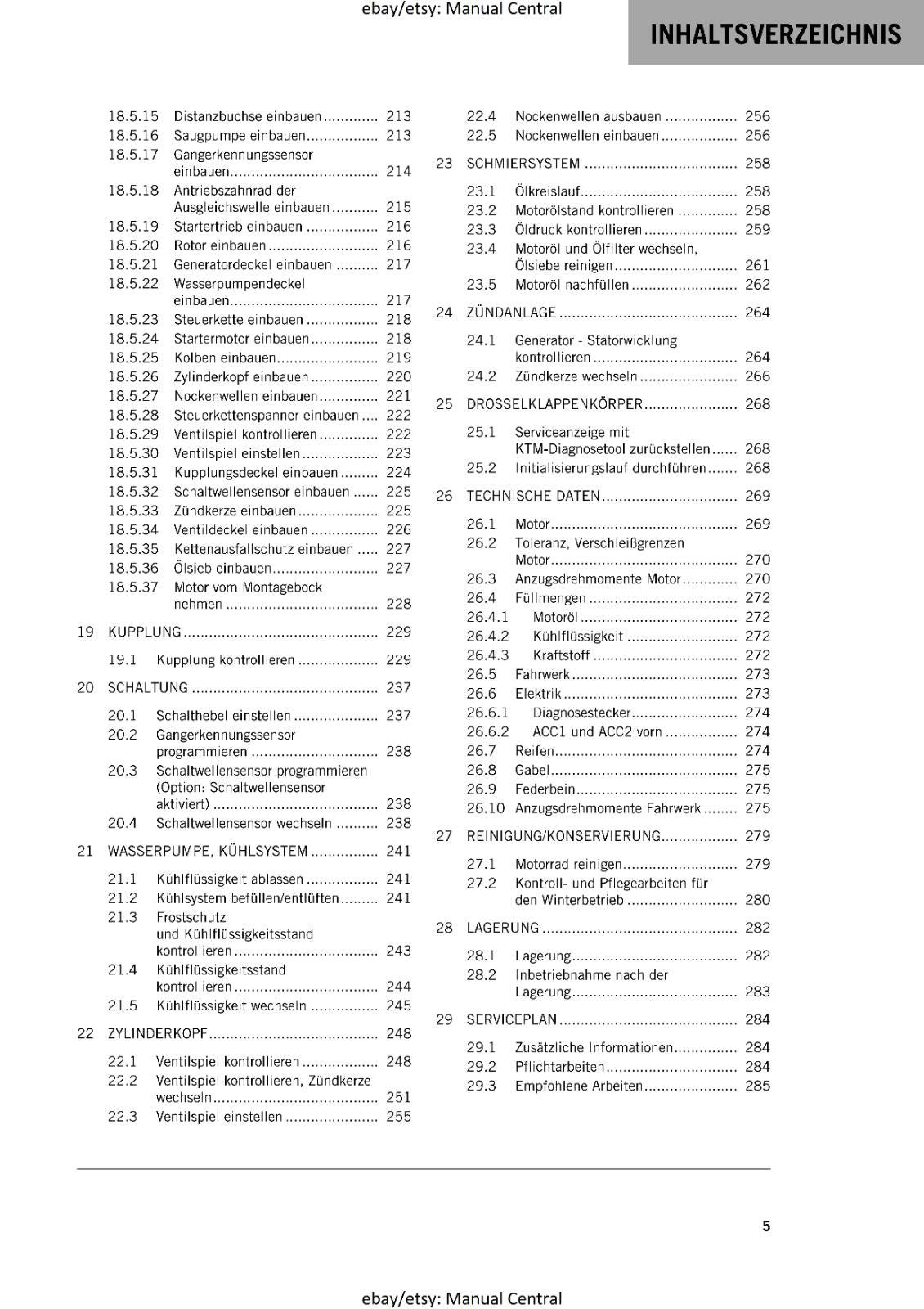 GERMAN LANGUAGE - KTM 2020 - 390 ADVENTURE - REPARATURANLEITUNG - REPAIR MANUAL