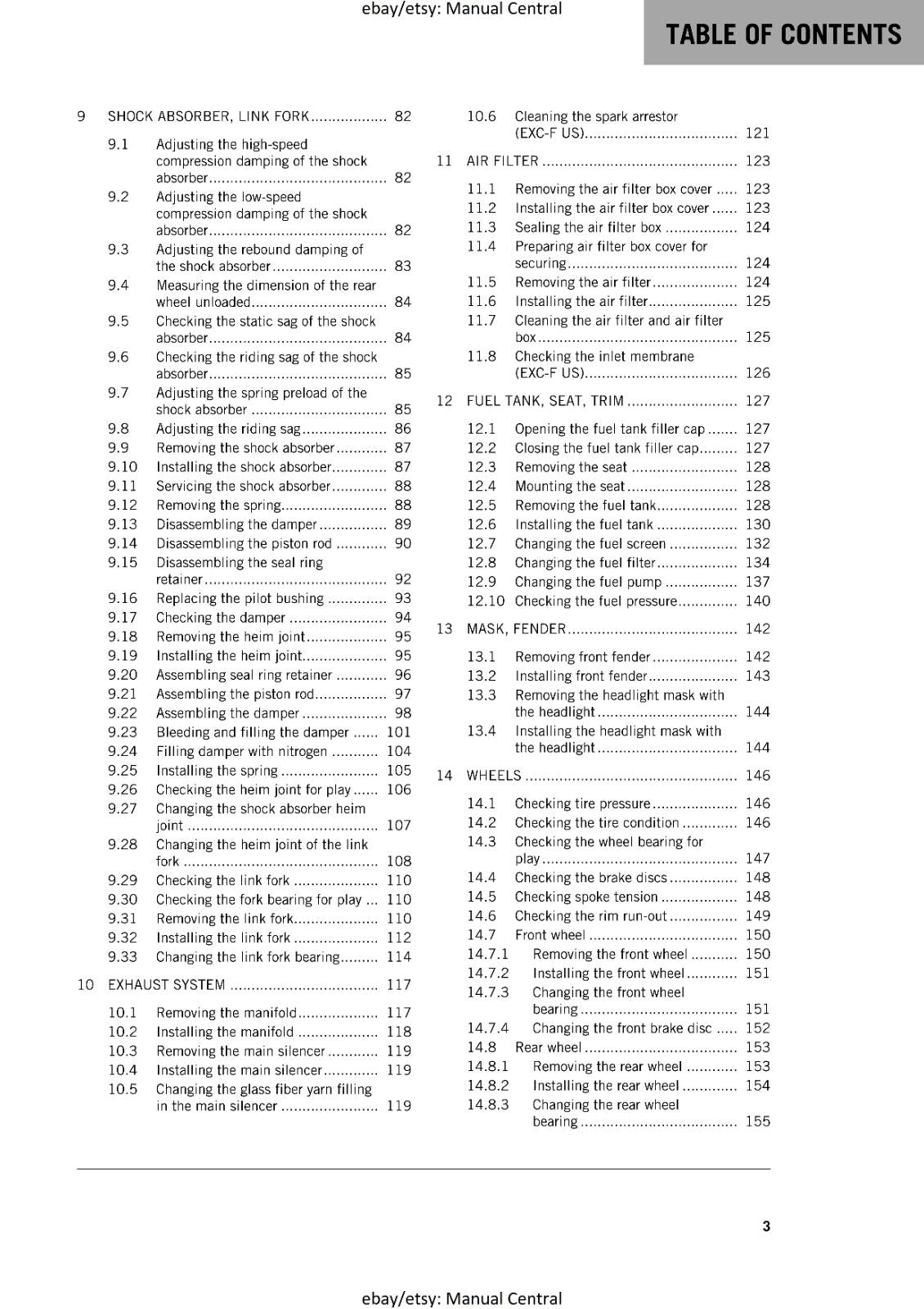 KTM MOTORCYCLE 2018 -  350 EXC-F SIX DAYS - WORKSHOP SERVICE MANUAL