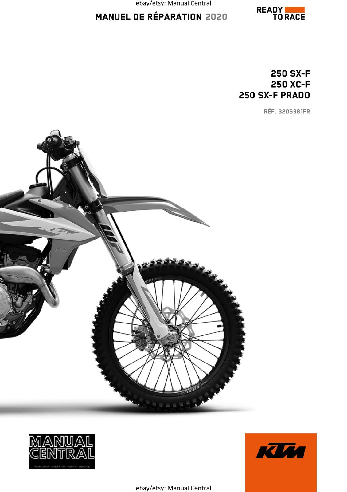KTM 2020 - FRENCH LANGUAGE - 250 XC-F SX-F PRADO - MANUEL DE REPARATION