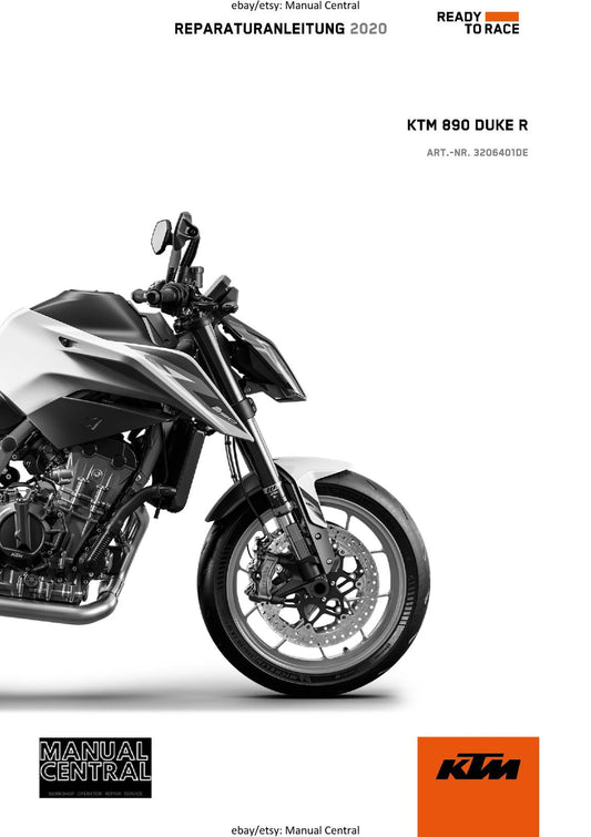 GERMAN LANGUAGE - KTM 2020 - 890 DUKE R - REPARATURANLEITUNG - REPAIR MANUAL