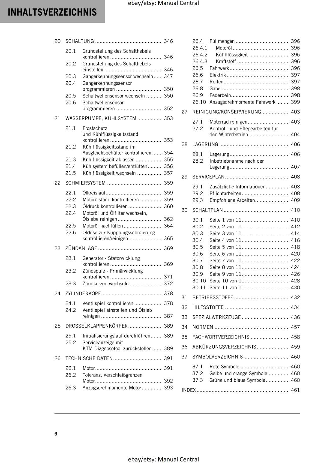 GERMAN LANGUAGE - KTM 2020 - 890 DUKE R - REPARATURANLEITUNG - REPAIR MANUAL