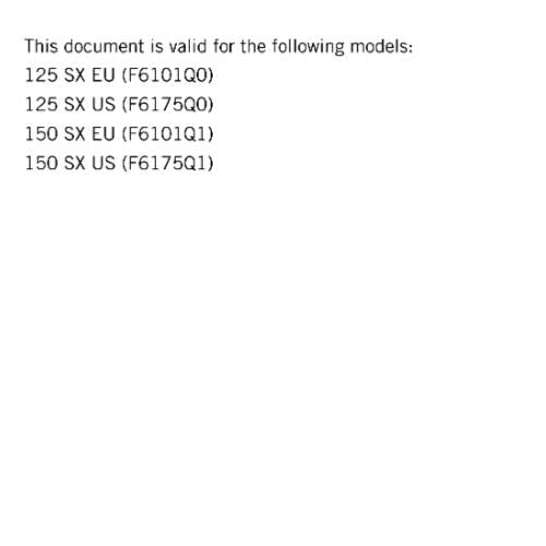 KTM MOTORCYCLE 2017 -  125 150 SX - WORKSHOP SERVICE MANUAL - REPRINT