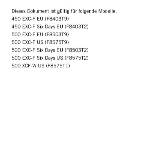 KTM MOTORCYCLE 2017 -  450 500 EXC-F SIX DAY - WORKSHOP  REPAIR MANUAL - REPRINT