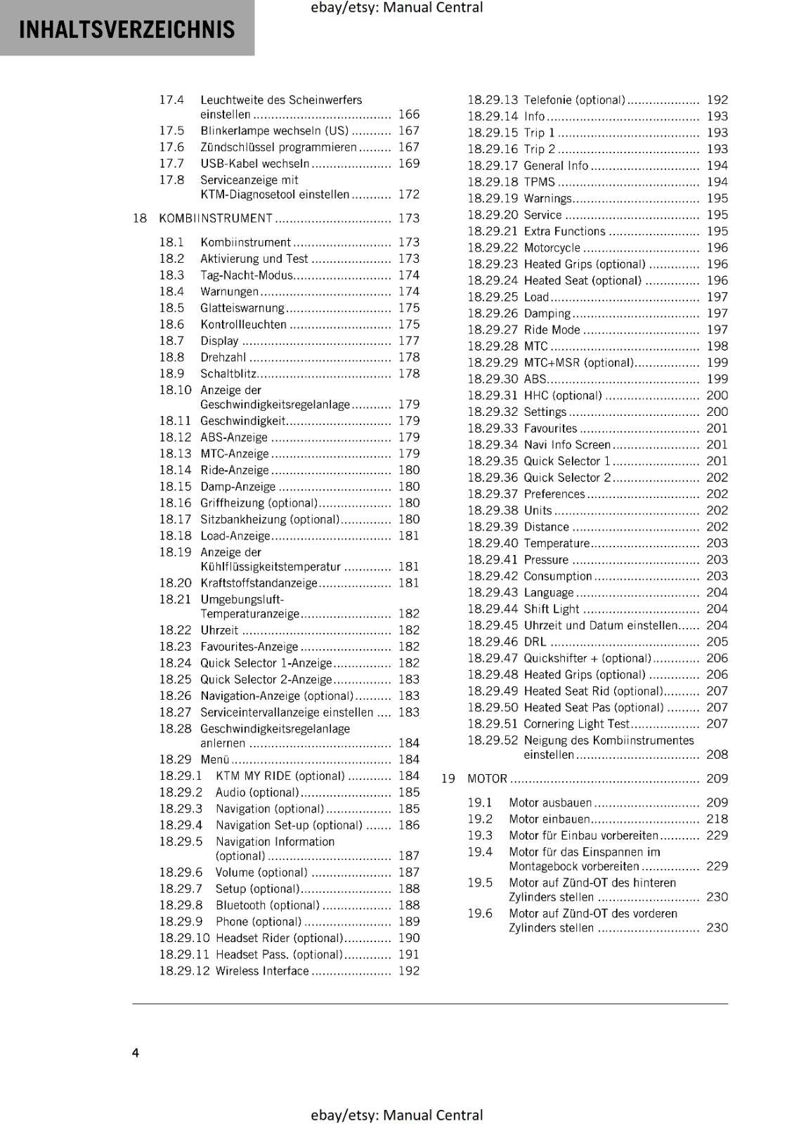 GERMAN LANGUAGE - KTM 2020 - 1290 SUPER ADVENTURE S - REPARATURANLEITUNG