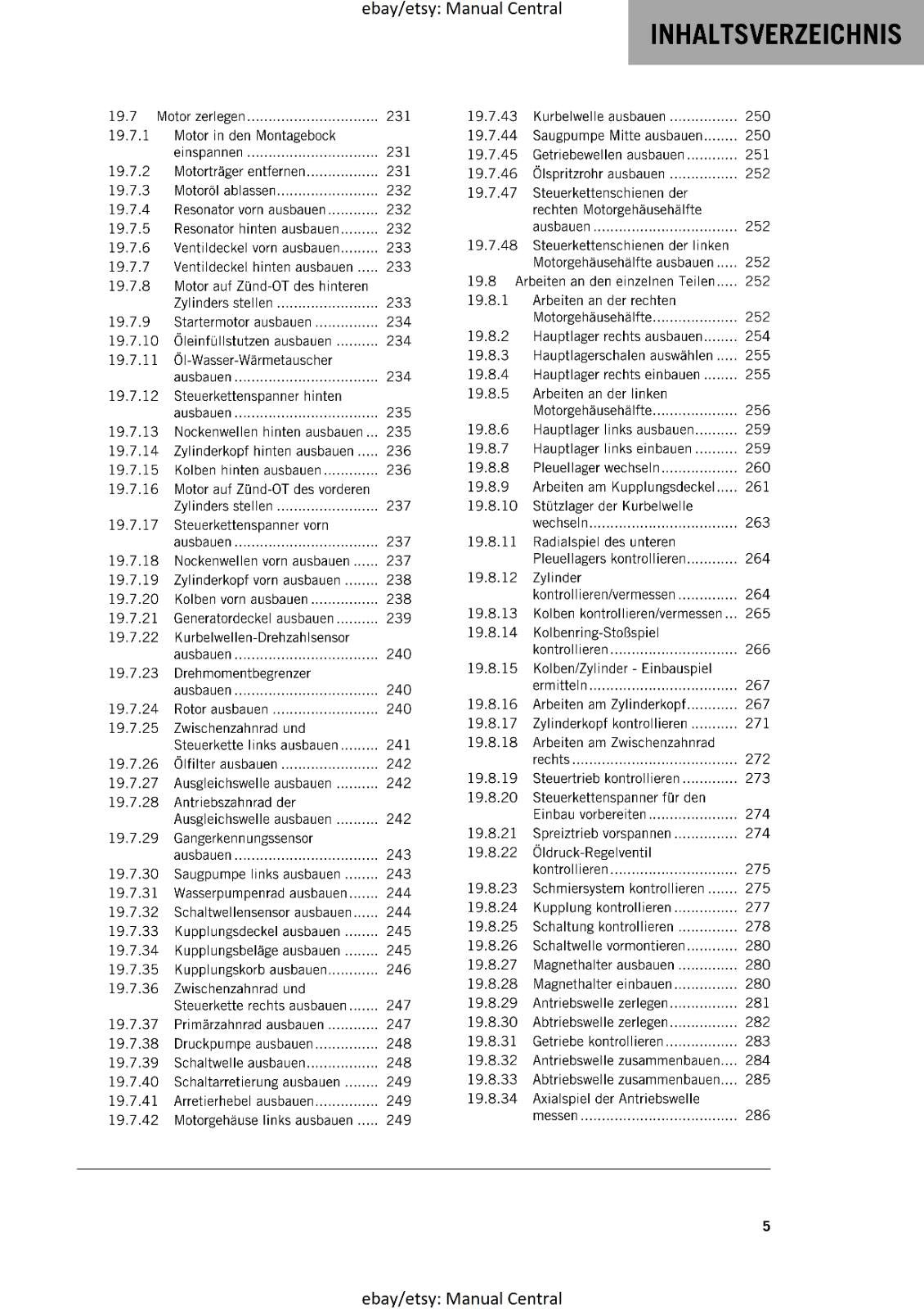 GERMAN LANGUAGE - KTM 2020 - 1290 SUPER ADVENTURE S - REPARATURANLEITUNG