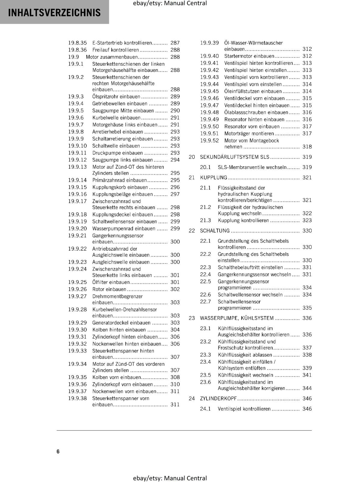 GERMAN LANGUAGE - KTM 2020 - 1290 SUPER ADVENTURE S - REPARATURANLEITUNG