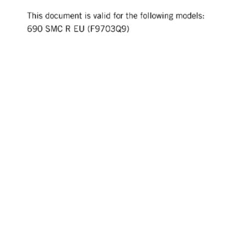 KTM MOTORCYCLE 2017 - 690 SMC R - WORKSHOP SERVICE MANUAL - REPRINT