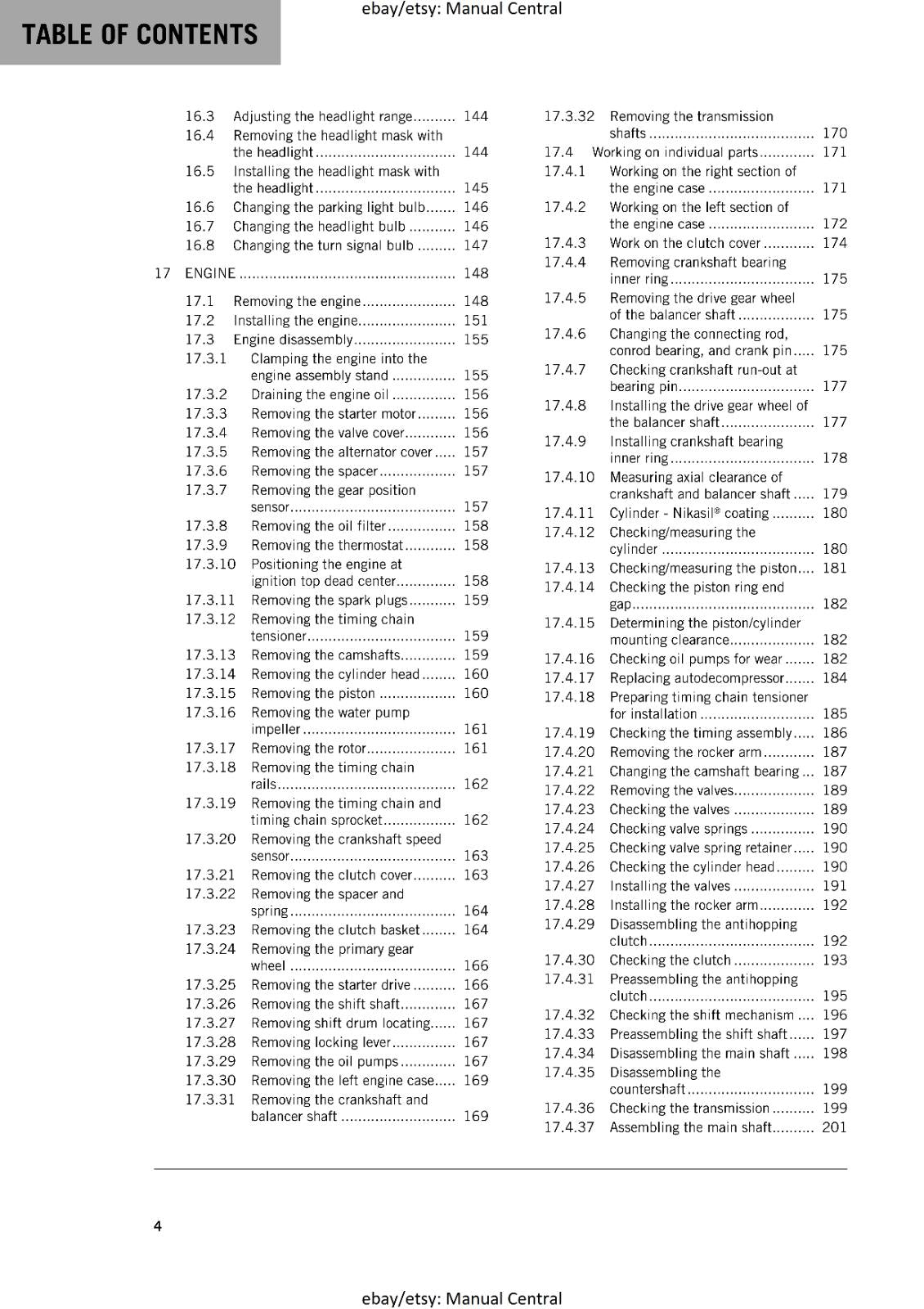 KTM MOTORCYCLE 2017 - 690 SMC R - WORKSHOP SERVICE MANUAL - REPRINT
