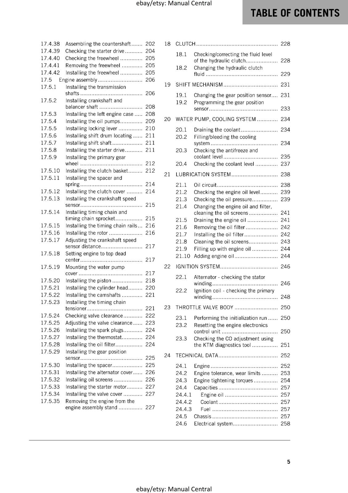 KTM MOTORCYCLE 2017 - 690 SMC R - WORKSHOP SERVICE MANUAL - REPRINT