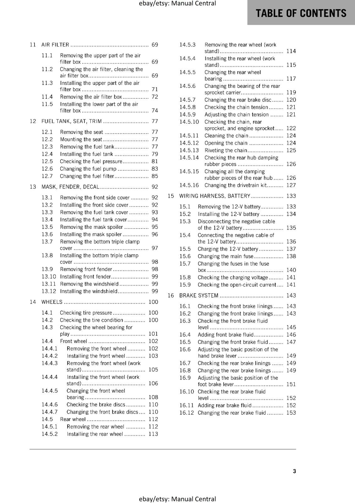 KTM MOTORCYCLE 2017 -1090 ADVENTURE - WORKSHOP SERVICE MANUAL - REPRINT