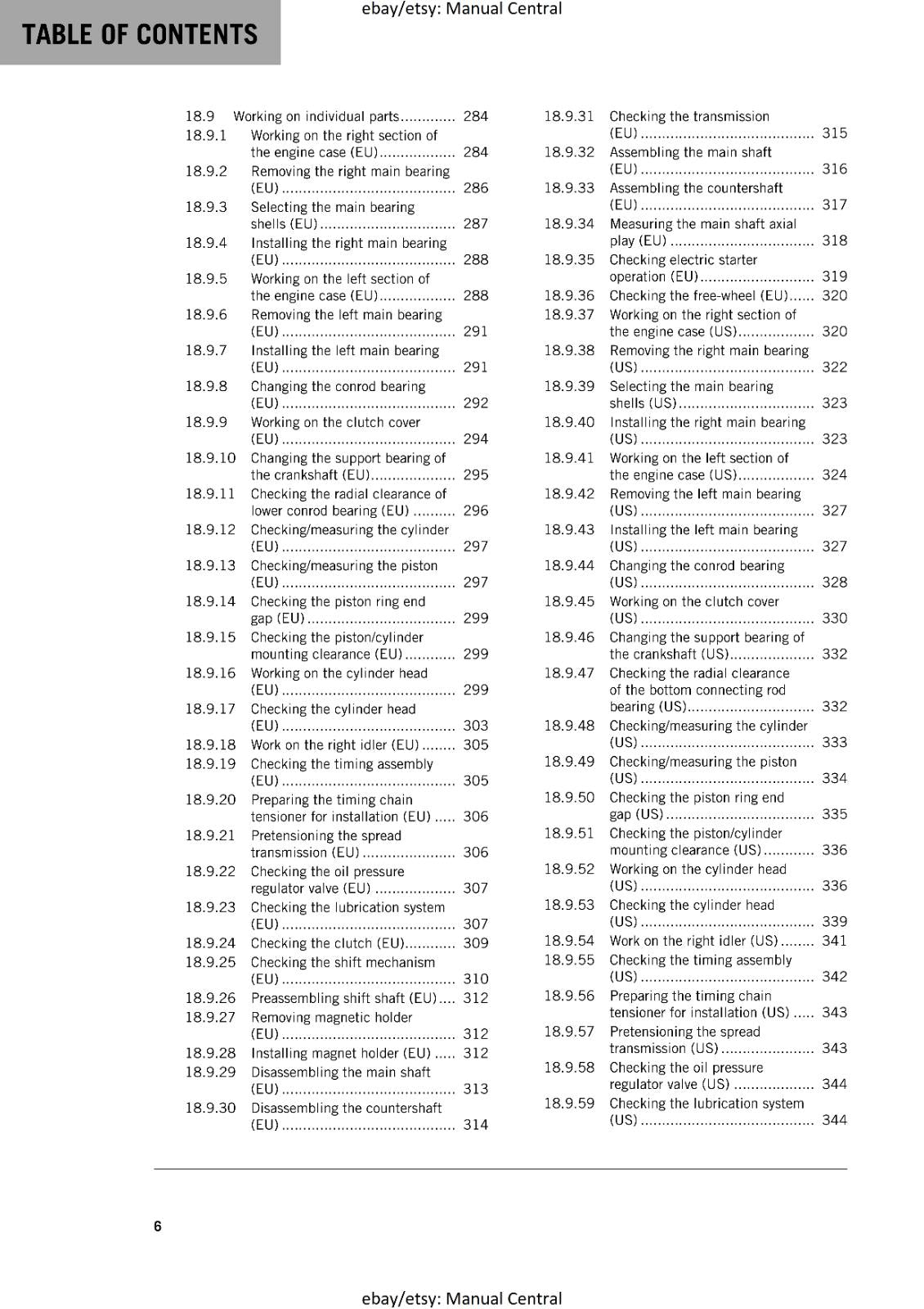 KTM MOTORCYCLE 2017 -1290 SUPER ADVENTURE T - WORKSHOP SERVICE MANUAL - REPRINT