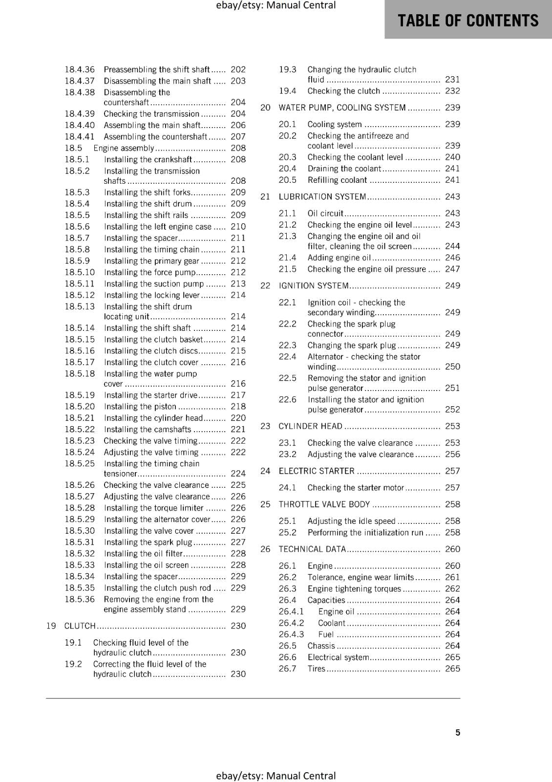 KTM MOTORCYCLE 2017 - FREERIDE 350 - WORKSHOP SERVICE MANUAL - REPRINT