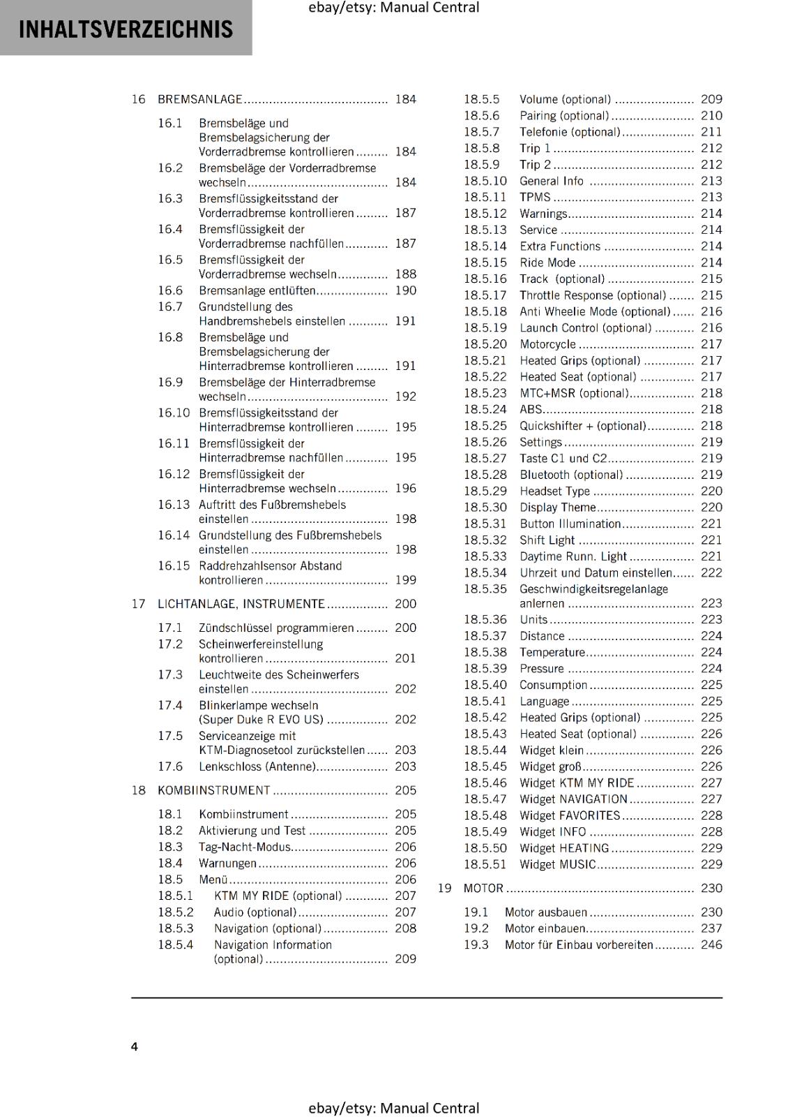 GERMAN LANGUAGE - KTM 2023- 1290 SUPER DUKE R EVO - REPARATURANLEITUNG