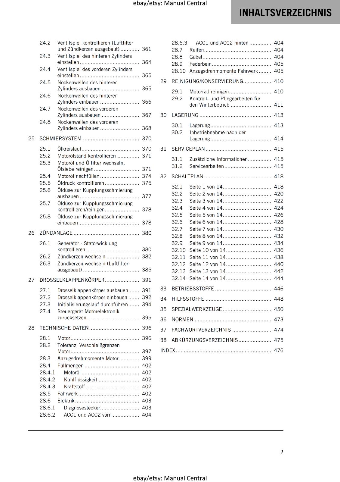 GERMAN LANGUAGE - KTM 2023- 1290 SUPER DUKE R EVO - REPARATURANLEITUNG