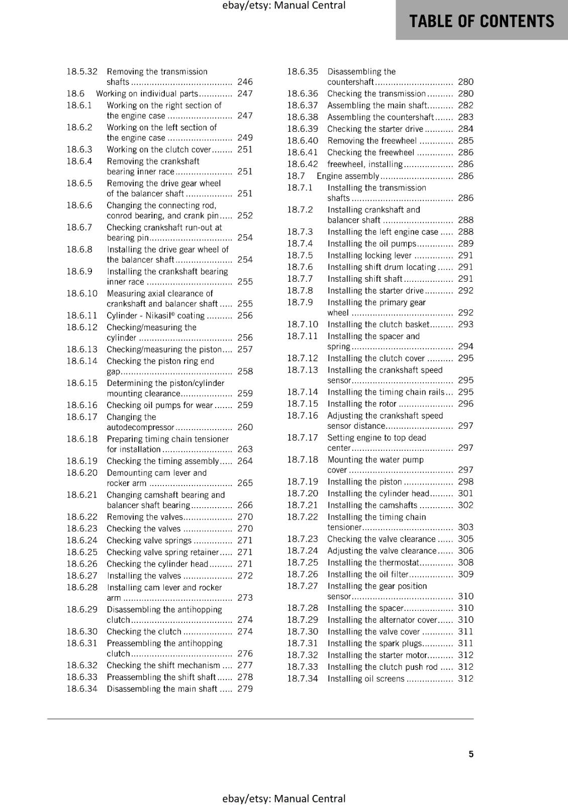 KTM MOTORCYCLE 2017 - 690 DUKE R - WORKSHOP SERVICE MANUAL - REPRINT