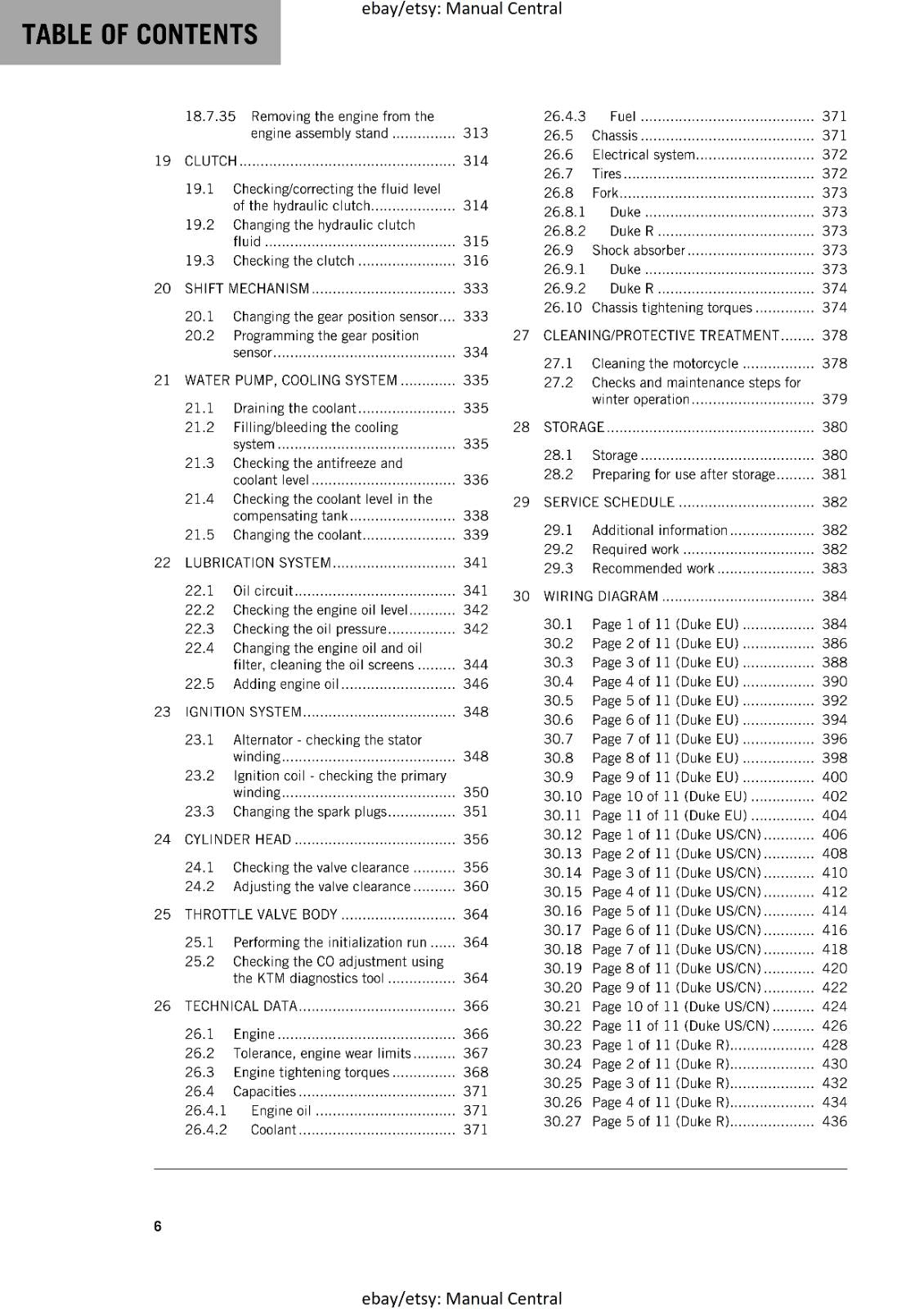 KTM MOTORCYCLE 2017 - 690 DUKE R - WORKSHOP SERVICE MANUAL - REPRINT