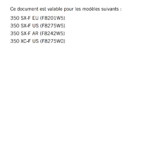 KTM 2023 - FRENCH LANGUAGE - 350 SX-F XC-F FACTORY EDITION- MANUEL DE REPARATION