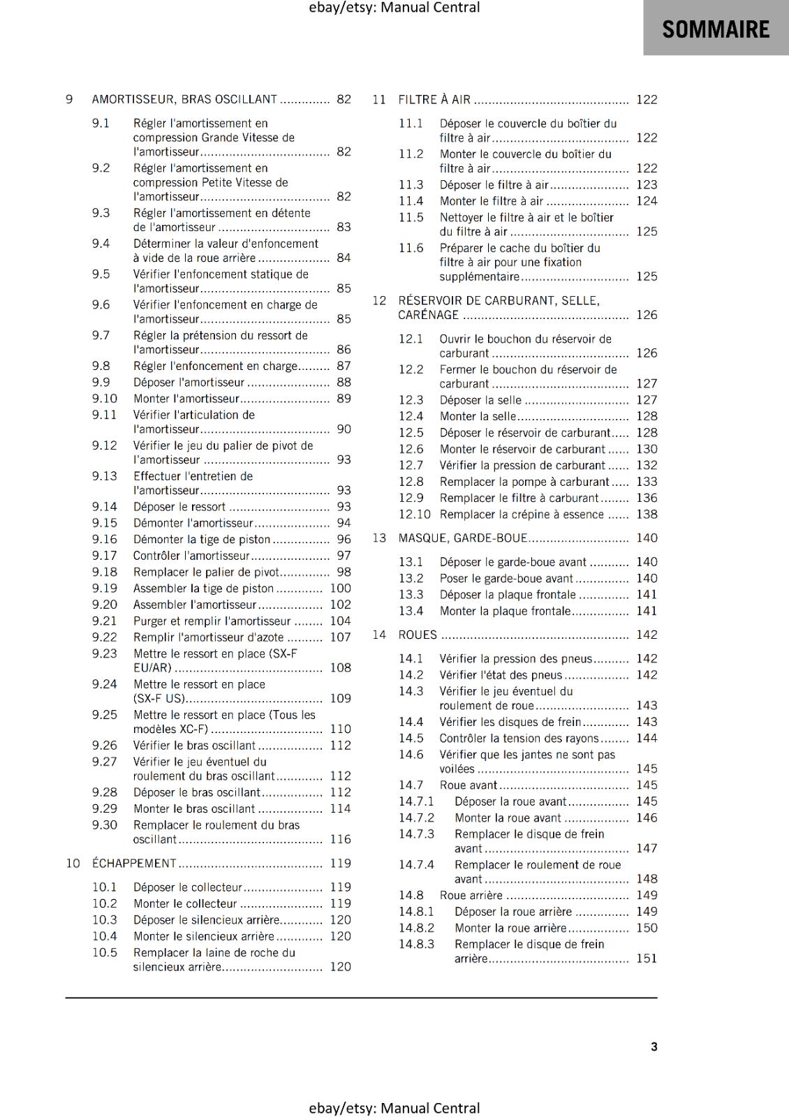 KTM 2023 - FRENCH LANGUAGE - 350 SX-F XC-F FACTORY EDITION- MANUEL DE REPARATION