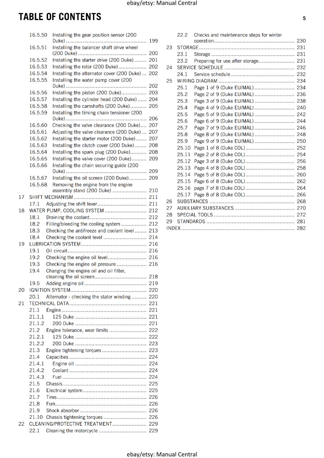 KTM 2013 - 125 200 DUKE - 2014 COL - WORKSHOP SERVICE REPAIR MANUAL