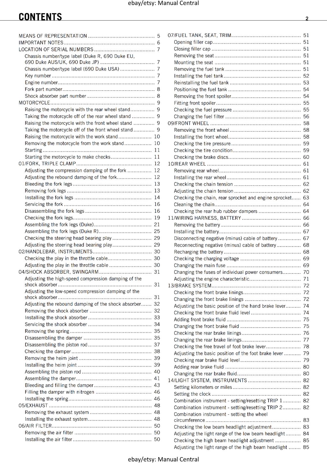 2010 KTM 690 DUKE R - EU AUS UK JP USA - WORKSHOP SERVICE REPAIR MANUAL REPRINT