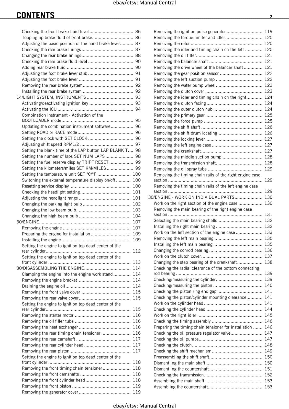 2010 KTM 1190 RC8 - EU AUS UK JP USA FR - WORKSHOP SERVICE REPAIR MANUAL REPRINT