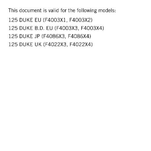 2024 WORKSHOP & OWNERS 2 MANUAL SET - KTM 125 DUKE - REPRINT