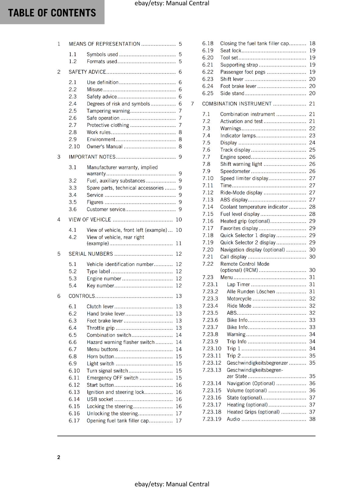 2024 WORKSHOP & OWNERS 2 MANUAL SET - KTM 125 DUKE - REPRINT