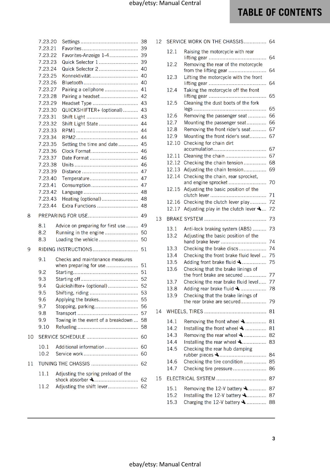 2024 WORKSHOP & OWNERS 2 MANUAL SET - KTM 125 DUKE - REPRINT