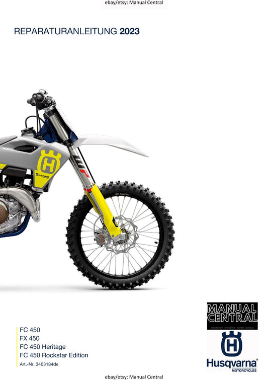 GERMAN LANGUAGE - HUSQVARNA 2023 - FC FX 450 HERITAGE - REPARATURANLEITUNG