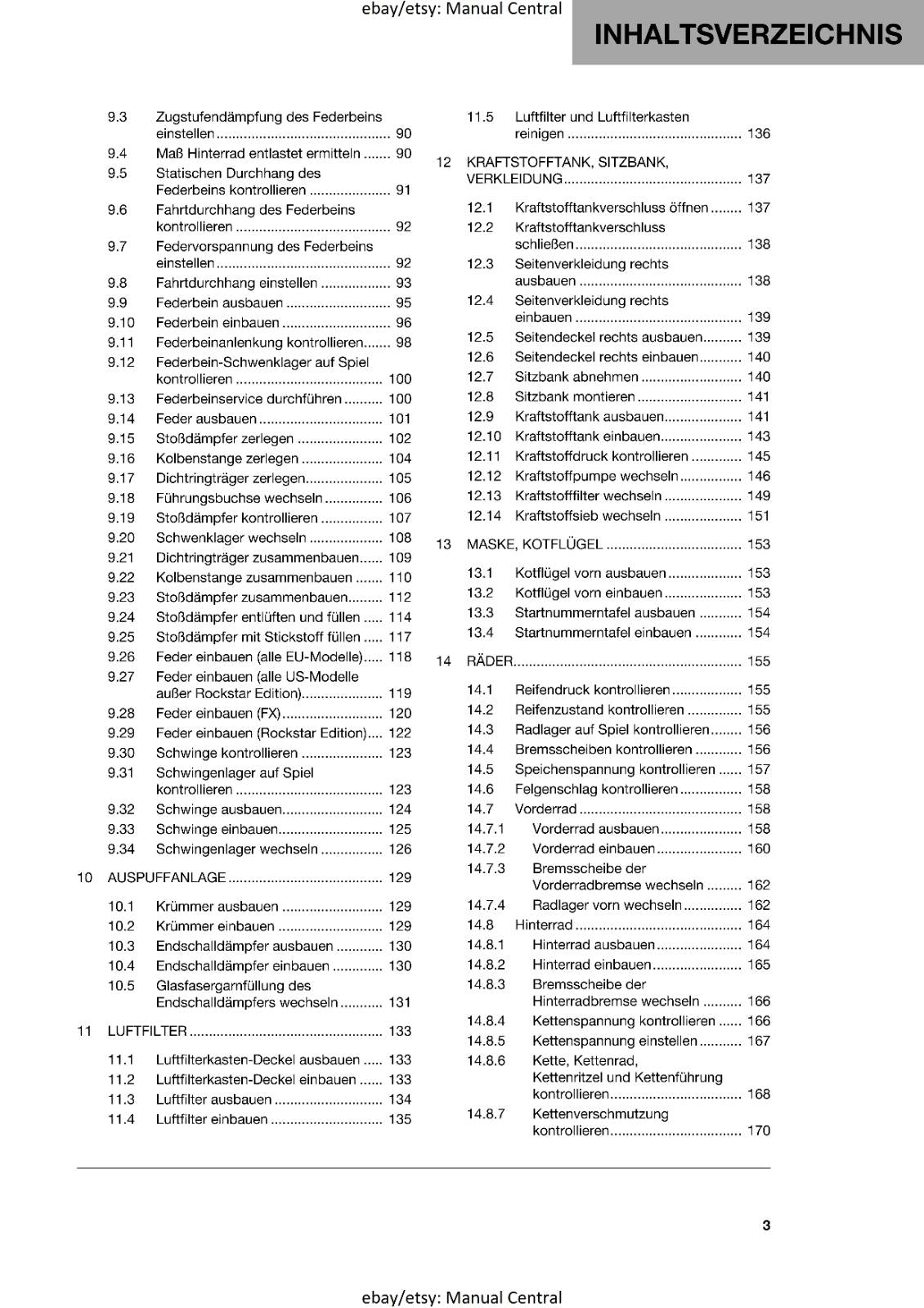 GERMAN LANGUAGE - HUSQVARNA 2023 - FC FX 450 HERITAGE - REPARATURANLEITUNG